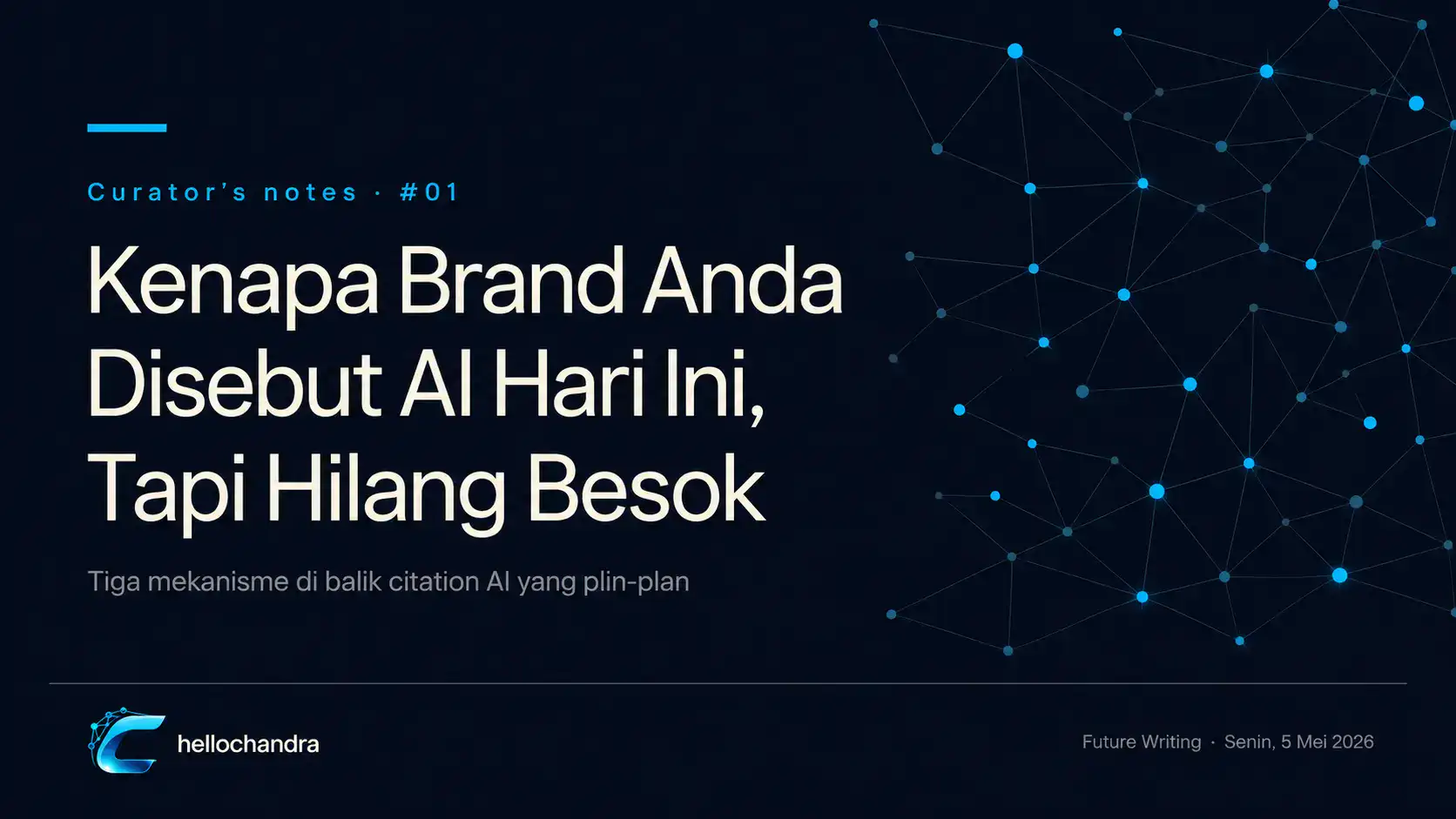 Chandra Purnama hellochandra Citation Stability Score: network graph menunjukkan volatilitas citation AI, kenapa brand disebut hari ini tapi hilang besok - tiga mekanisme di balik inconsistency AI citation